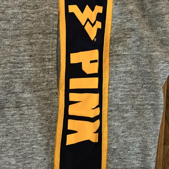 Victoria’s Secret Pink WVU Sweat Pants Size Small Boyfriend - Picture 2 of 4